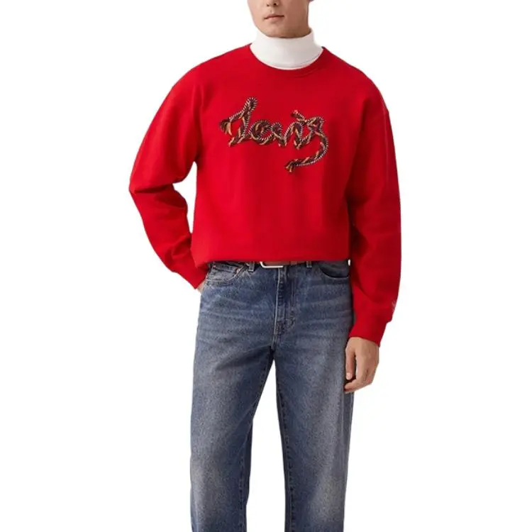 Levis CNY Sweatshirts Men Red-1