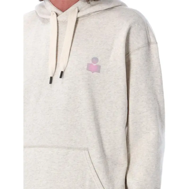 ISABEL MARANT Malek Logo Printed Drawstring Hoodie-4