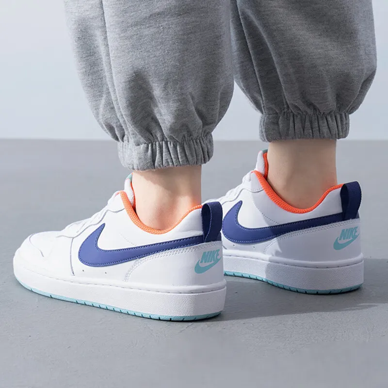 Nike Court Borough Low 2 White Navy GS-7