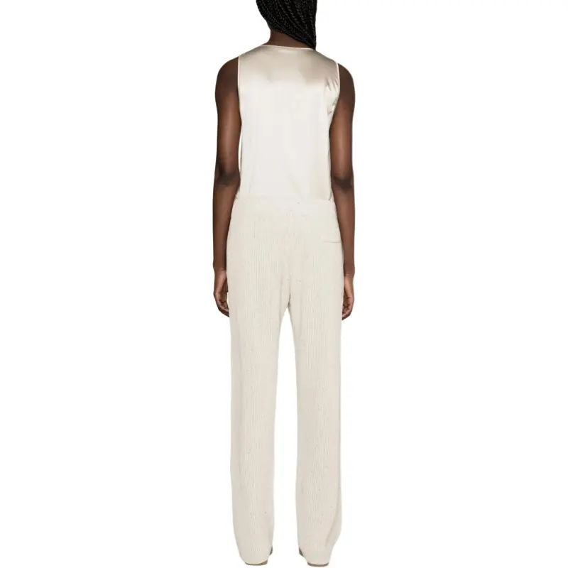 Brunello Cucinelli Sequin Embellished Ribbed Trousers-3