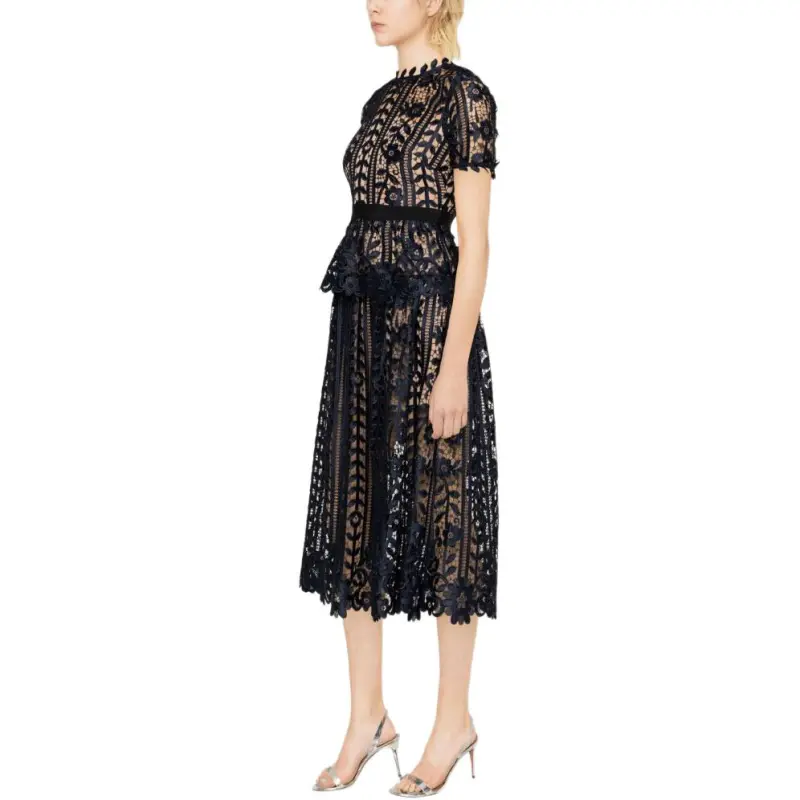 Self portrait Lace Midi Dress-3