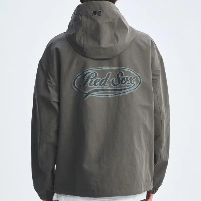 MLB Boston Red Sox Jacket Unisex Dark Charcoal Gray-4