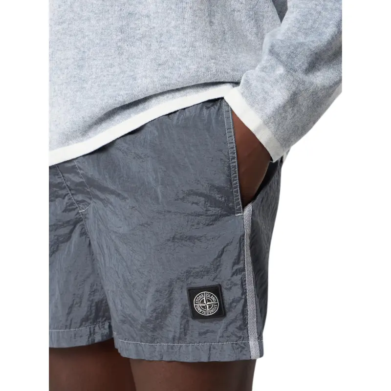 STONE ISLAND Compass Patch Mid Rise Swim Shorts-4