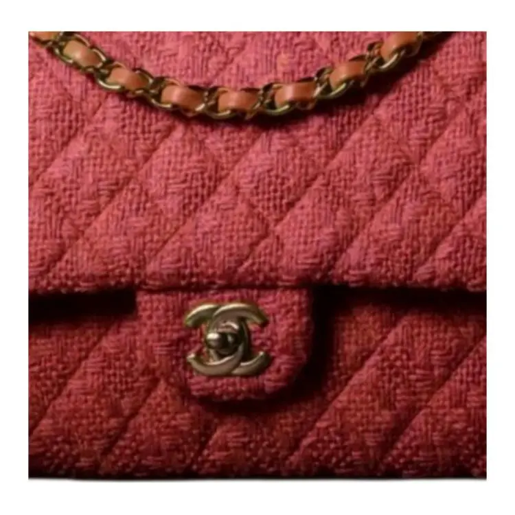 CHANEL Wool Twill Soft Woolen Shoulder Bag, Crossbody Bag Mini Women's Brown-1