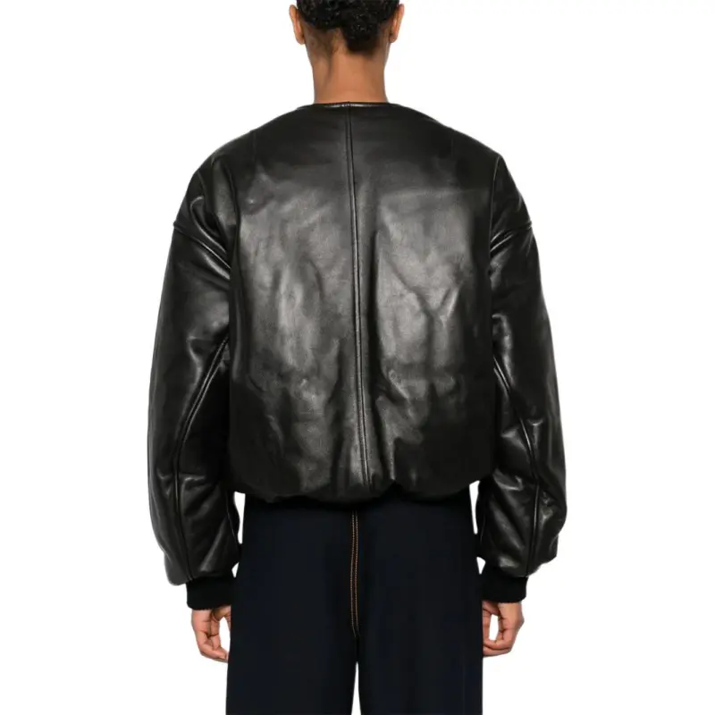 Alaia Leather Bomber Jacket-2