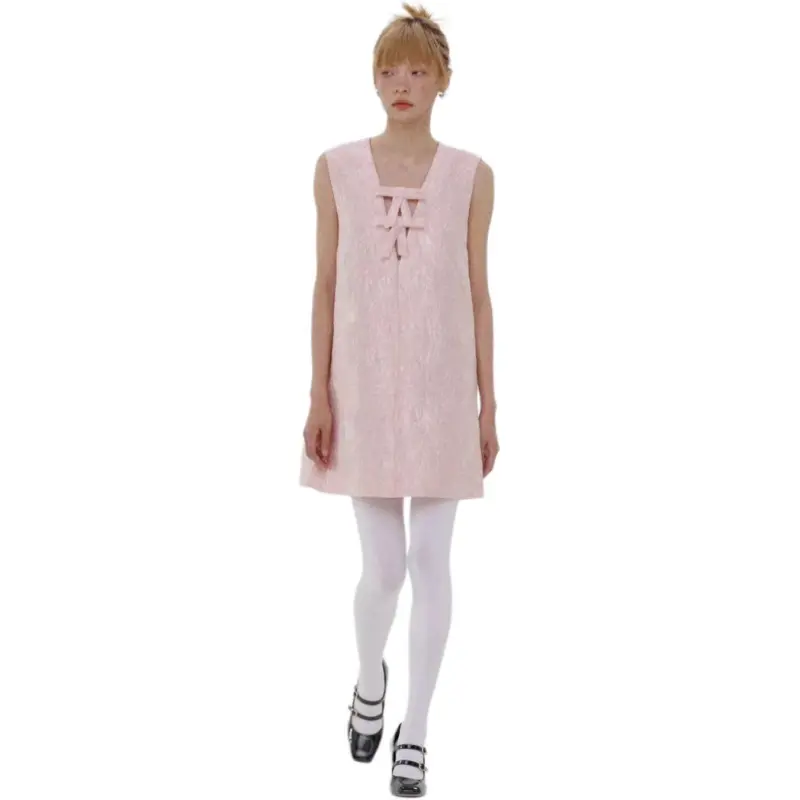 H&M New Year Sleeveless Dresses Women's Light Pink-5