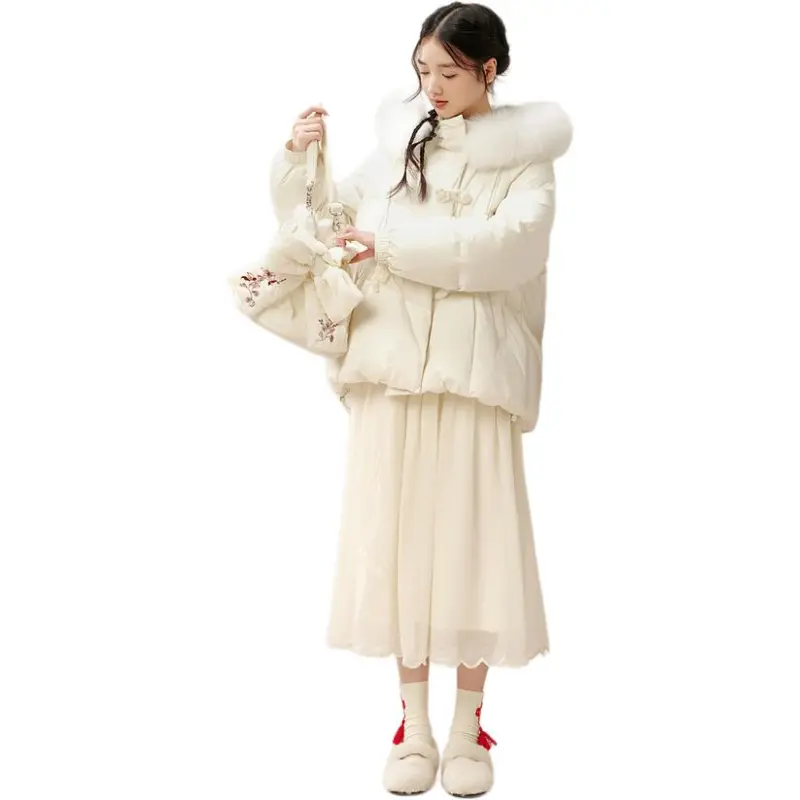 ZIHAN Long Sleeved Dress Women's Beige Gold-2