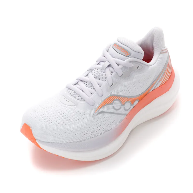 Saucony Anti Slip Wear Resistant Low Top Running Shoes Men's White-4