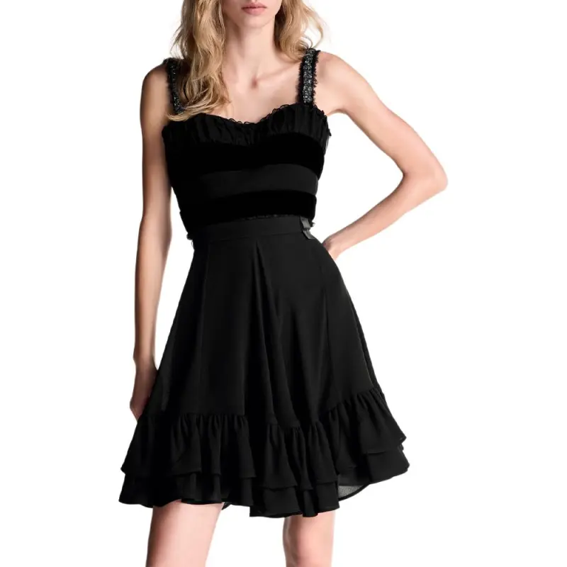 LOUIS VUITTON Casual Short Skirts Women's Black-3