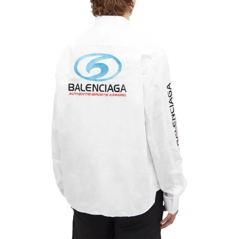 Balenciaga Logo Printed Long Sleeved Shirt-3