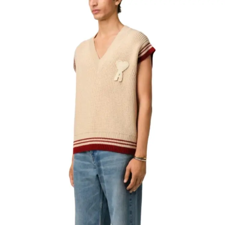 AMIPARIS Paris Ami De Coeur V Neck Knitted Vest-6
