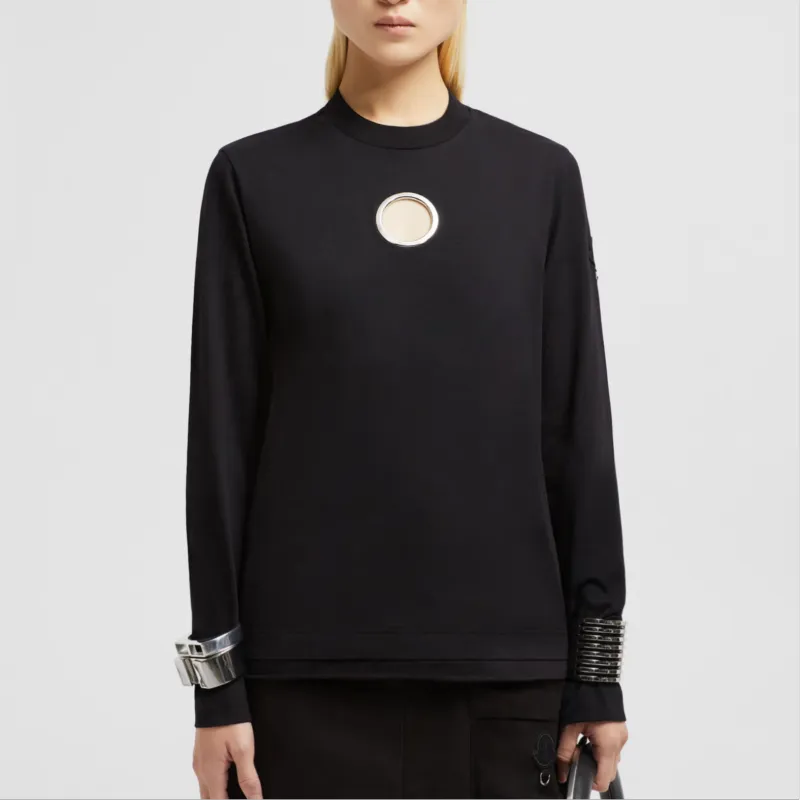 MONCLER GENIUS Moncler X Willow Smith Long Sleeve Eyelet T Shirt-3