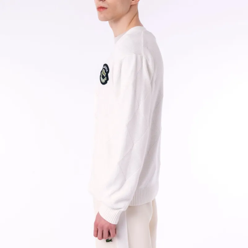 LACOSTE Knitwear Men White-5