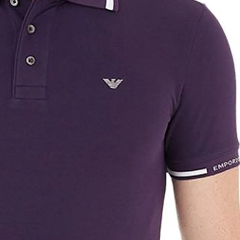 EMPORIO ARMANI SS23 Polo Shirt Men's Purple-1