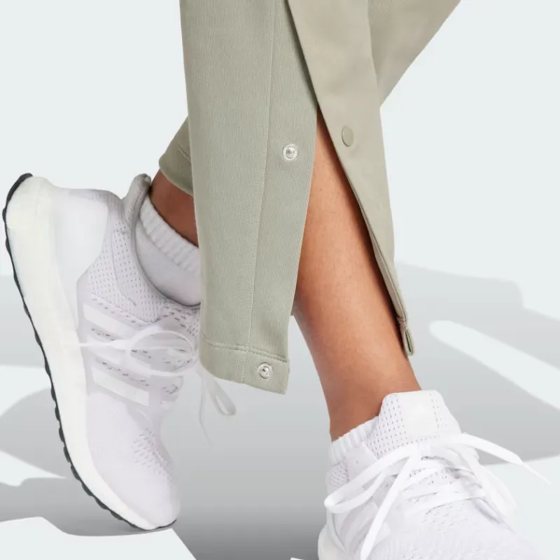 Adidas Tiro Material Mix Tracksuit Bottoms Knitted Sports Pants Women's Pebble Gray-4