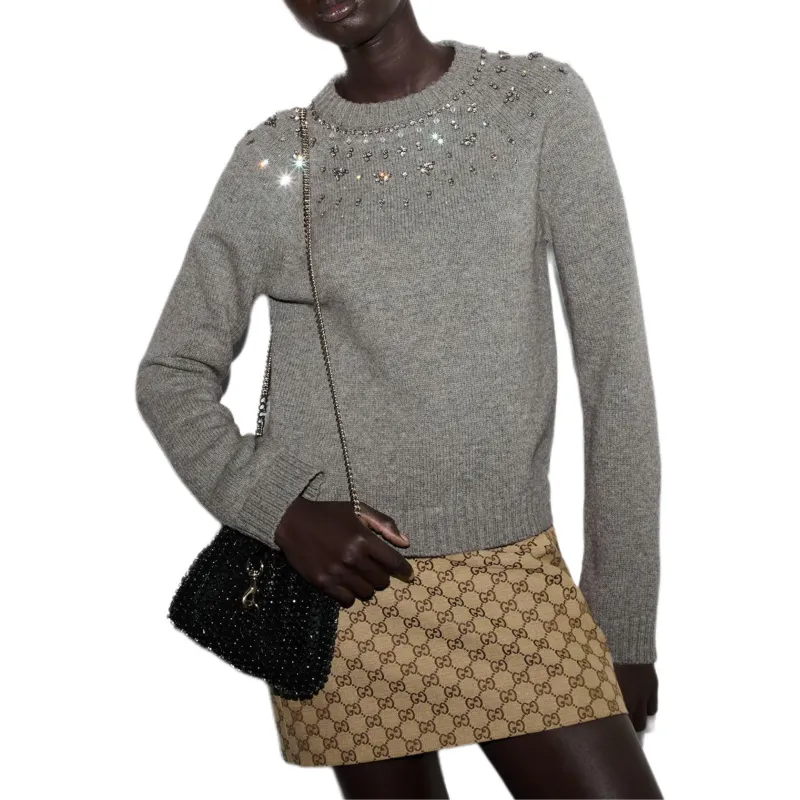 GUCCI FW24 Sweater Women's Gray-3
