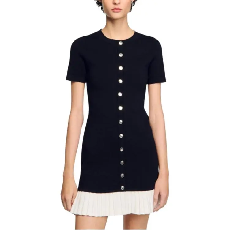 Sandro Pleated Mini Dress-2