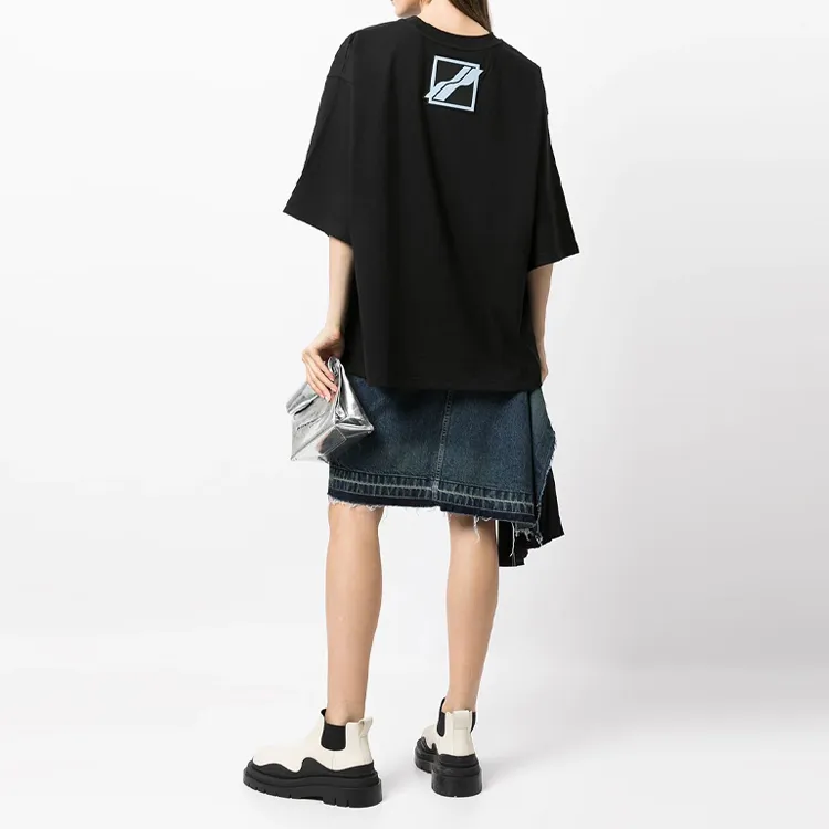 WE11DONE Princess Print Damaged T shirt-2