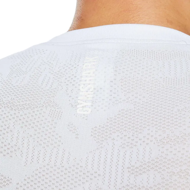 GYMSHARK T Shirts Men White-4