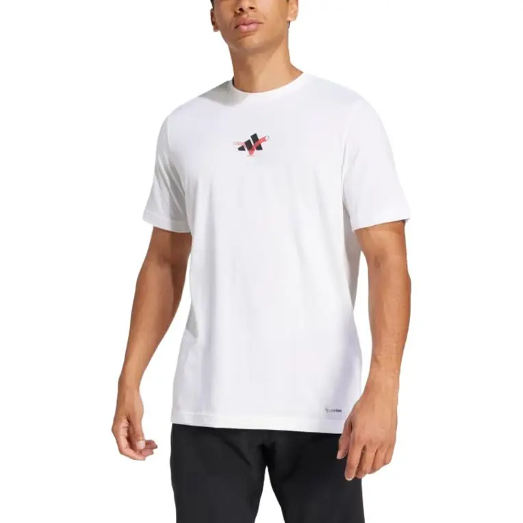 Adidas Free Shipping With AdiClub Tennis Happy 3 Balls Graphic Tee-1
