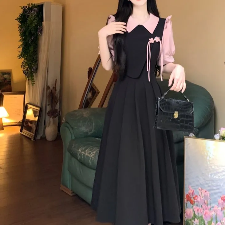 SONDR Short Sleeved Dress Women's Black-6