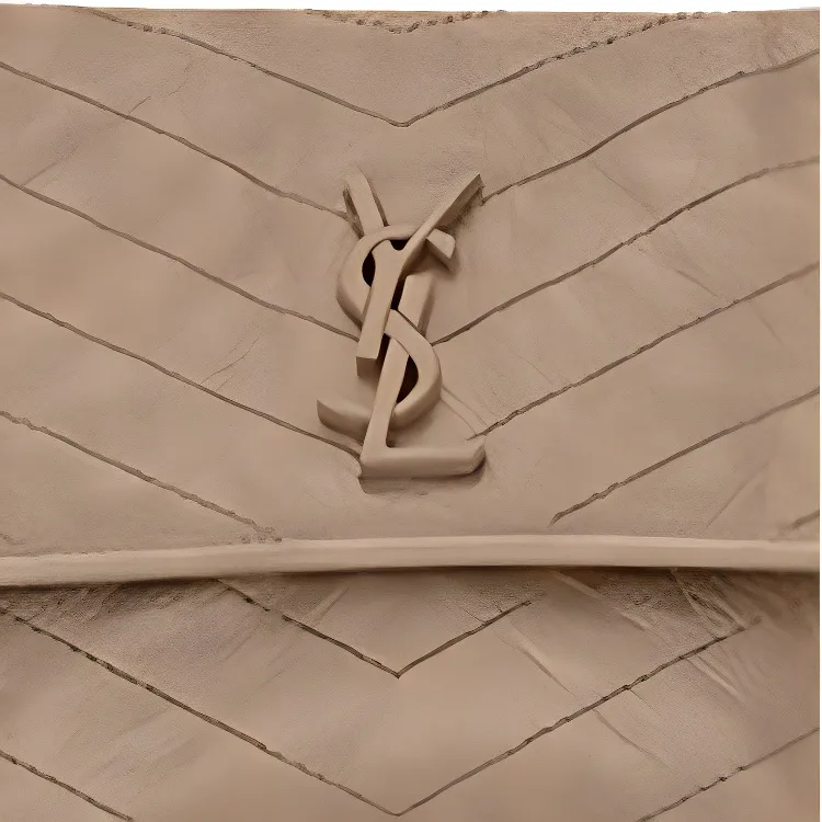 SAINT LAURENT Niki Calfskin Shoulder Bag, Crossbody Bag Medium Size Women's Taupe-4