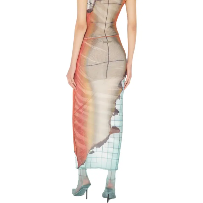 Jean Paul Gaultier Casual Long Skirts Women's Orange-2