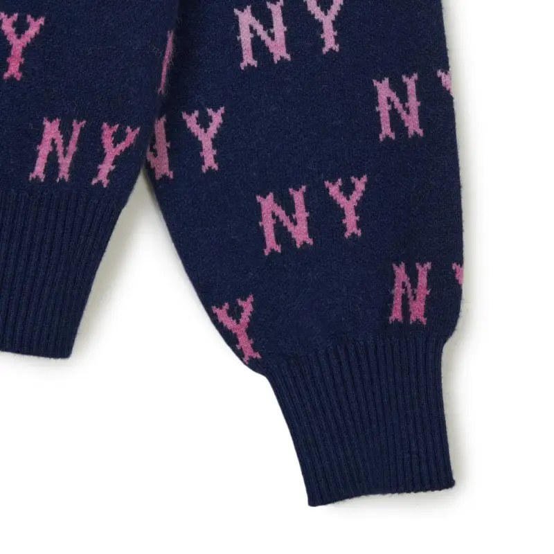 MLB New York Yankees Knitwear Unisex Light Marine Blue-4