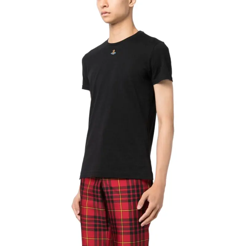 Vivienne Westwood Orb Logo Embroidered Crewneck T Shirt-9