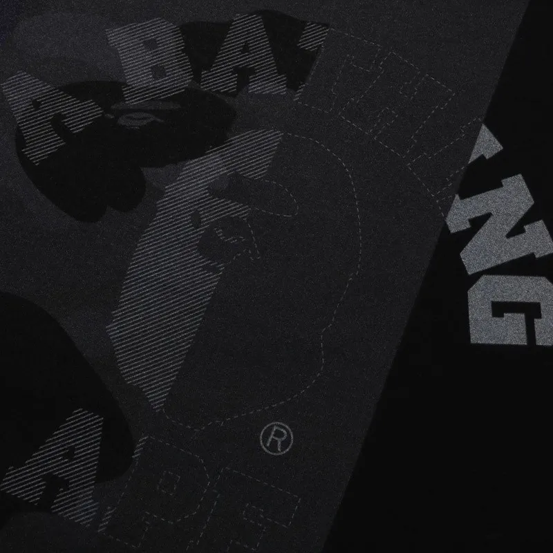 A BATHING APE Patch Work Print Long Sleeve Tee-2