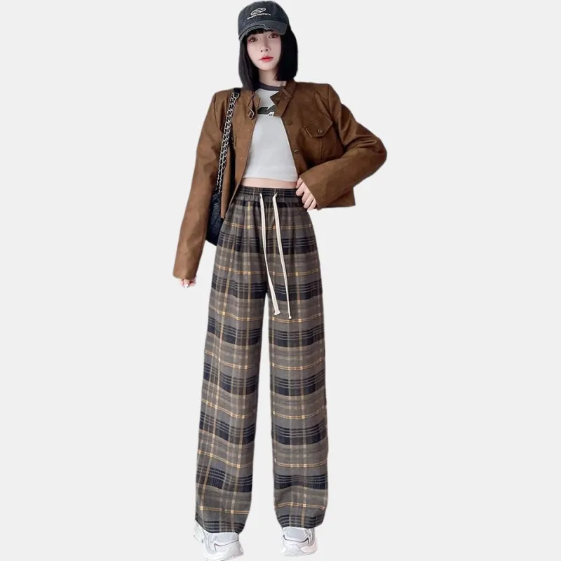 Tonlion Casual Pants Women's Antumn Leaves Yellow-3
