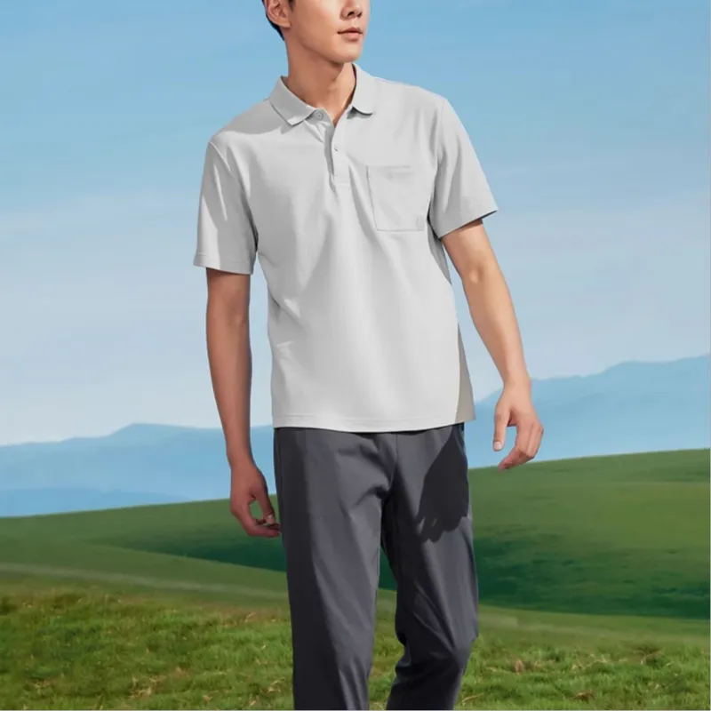 Skechers Polo Shirt Men's Light Gray-2