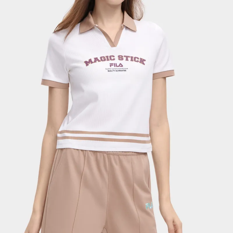 FILA x Magic Stick SS23 Polo Shirt Women's Standard White-2