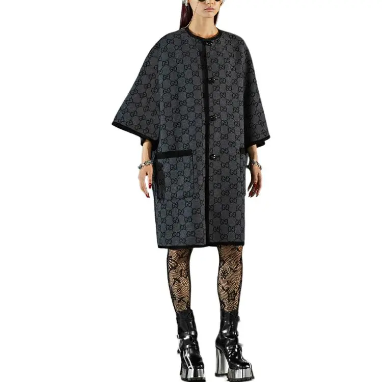 GUCCI Gg Supreme Reversible Wool Coat-2