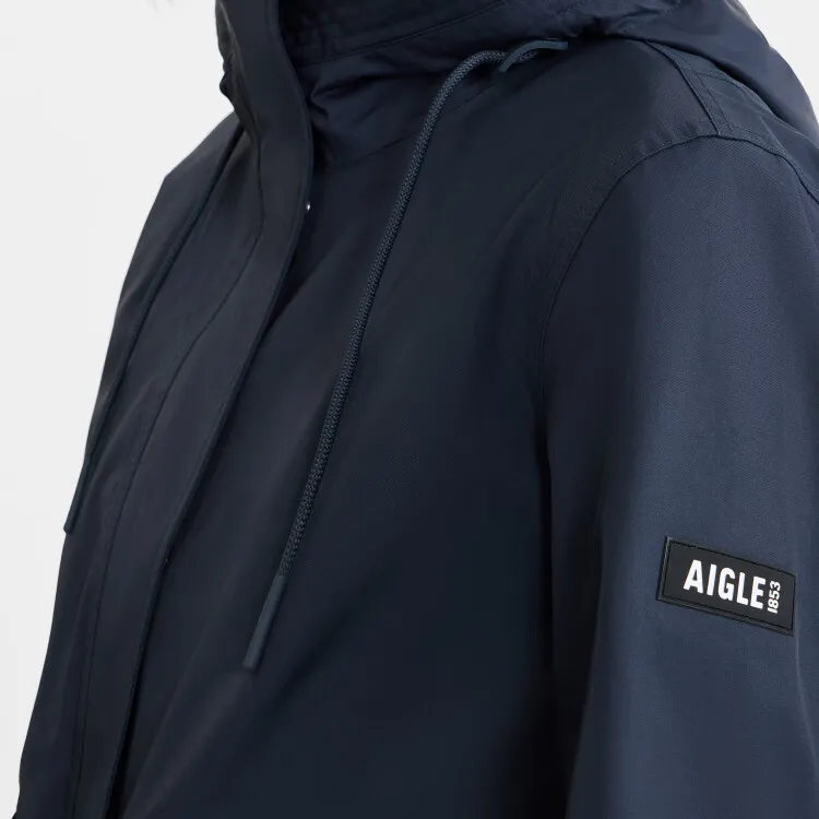 AIGLE Waterproof And Windproof Windbreaker Jacket Women's Imperial Dark Blue-4