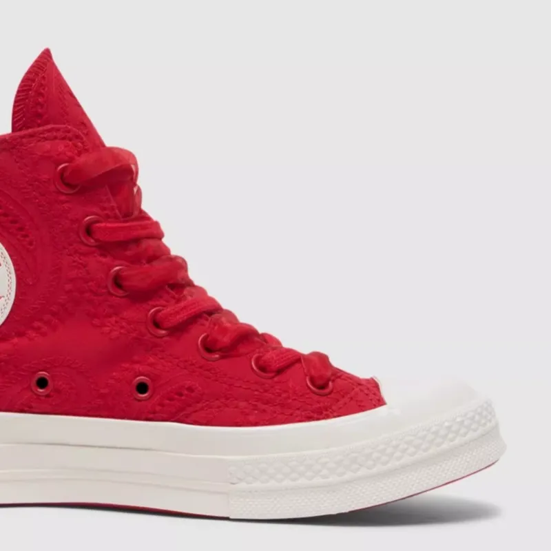 Converse 1970s Anti Slip Wear Resistant High Top Skateboard Shoes Unisex Red-3