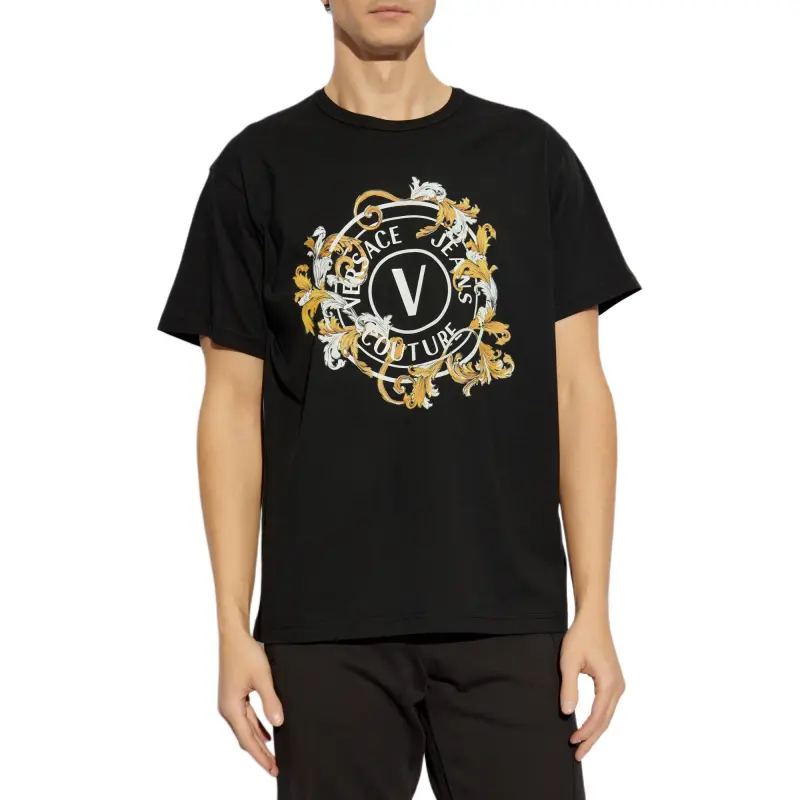 VERSACE Baroque Logo T Shirt-2