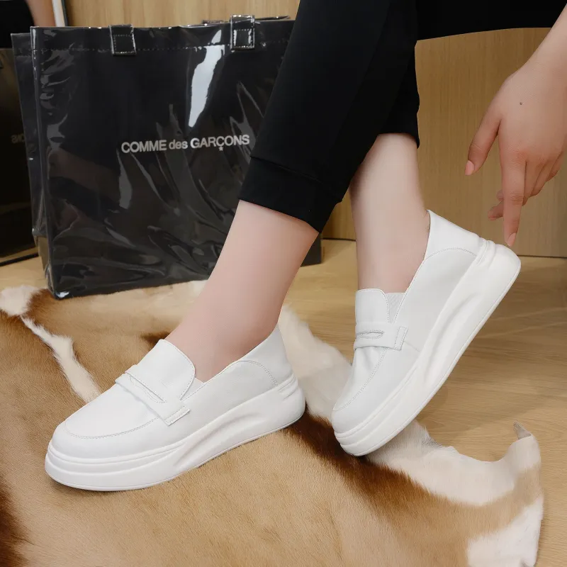 Help Loafers Women's Low Top White-3