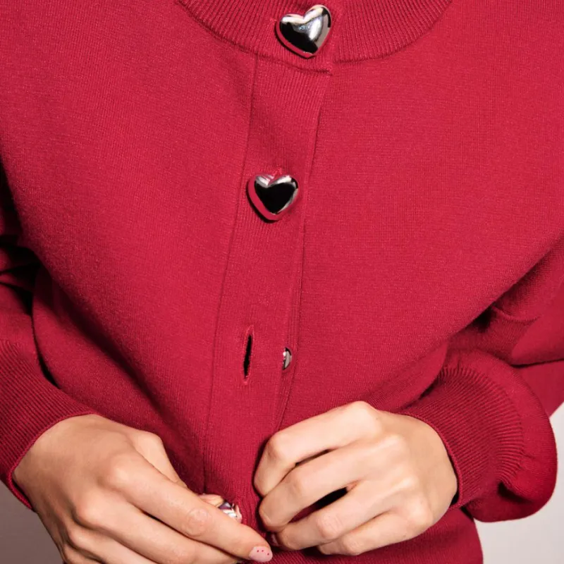 ZARA Valentine's Day Collection Knitwear Women's Red-3