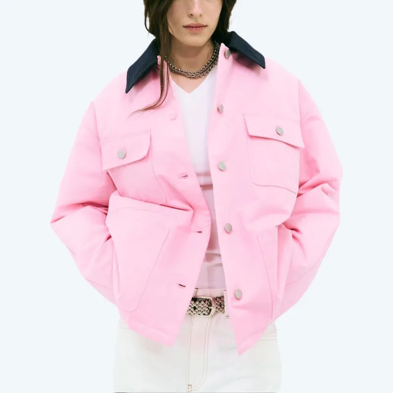 ZARA Puffer Jacket Women's Medium Pink-3