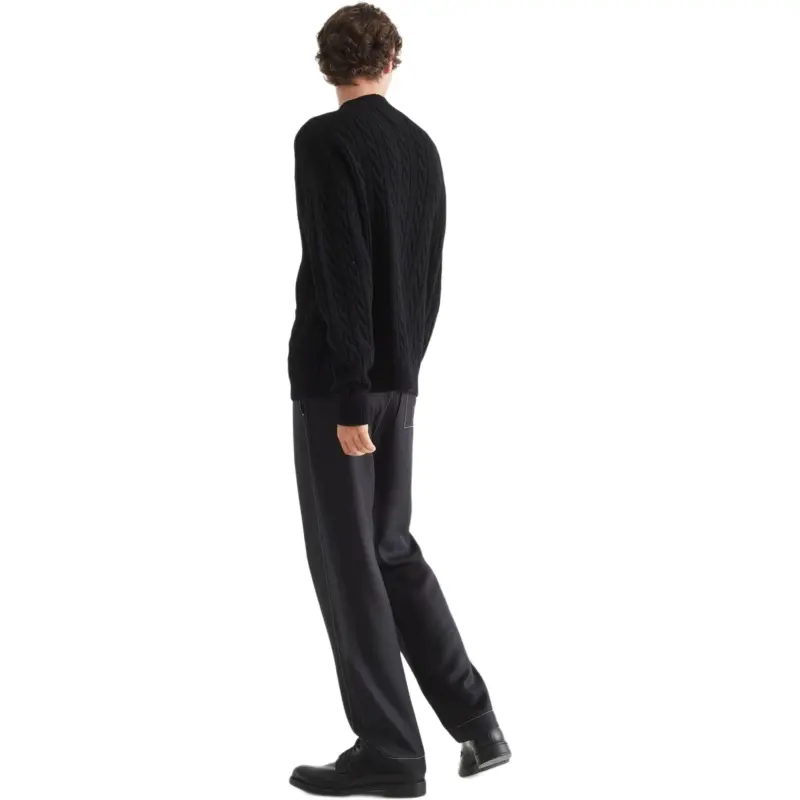 PRADA SS23 Cashmere Sweater Men's Black-2