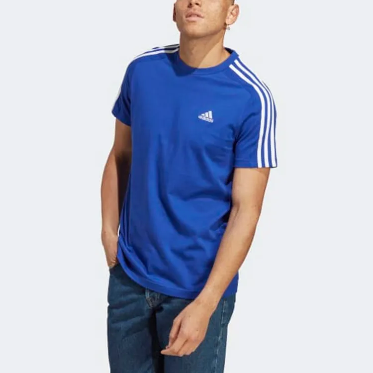 Adidas T Shirt Men's Semi Transparent Blue/White-1