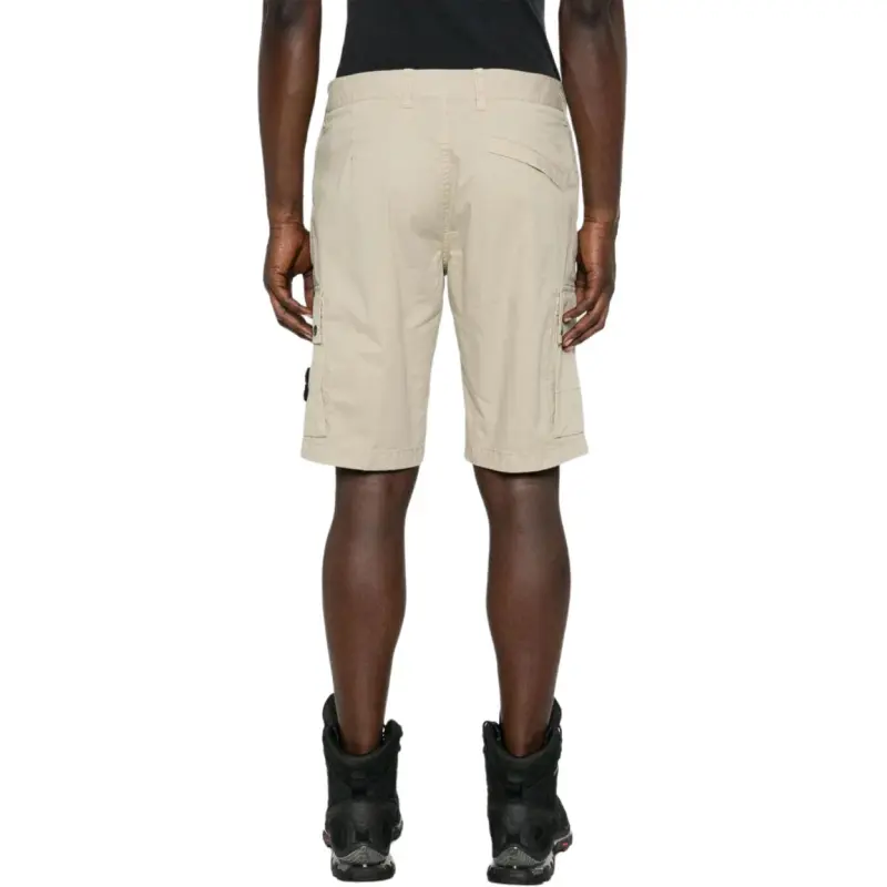 STONE ISLAND Compass Patch Knee Length Cargo Shorts-3