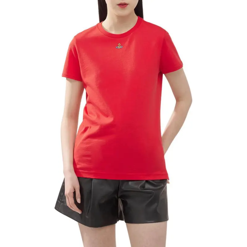Vivienne Westwood Orb Logo Embroidered Crewneck T Shirt-1
