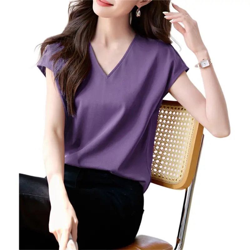 Mo Han Yi Mei T Shirt Women's Purple-2