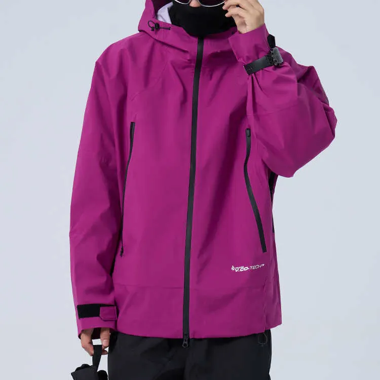 VOLCOM Water Resistant Windproof Breathable Windbreaker Jacket Men's Rose Red-3