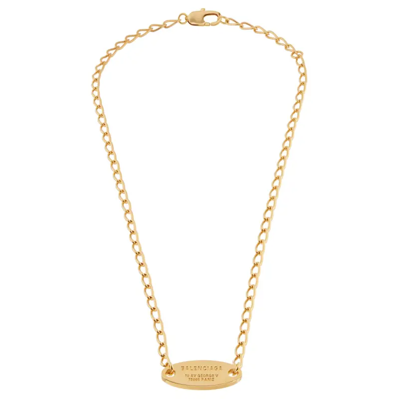 Balenciaga Brass Necklaces Women's Gold-1