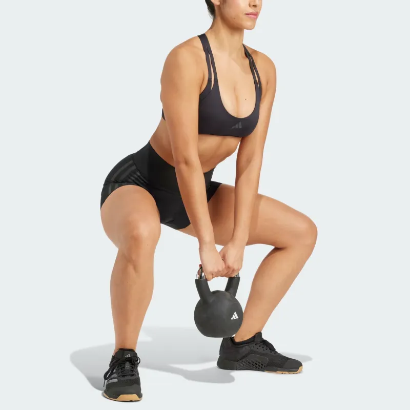 Adidas Free Shipping With AdiClub Optime 4-Inch Raw-Cut-Hem Leggings-3