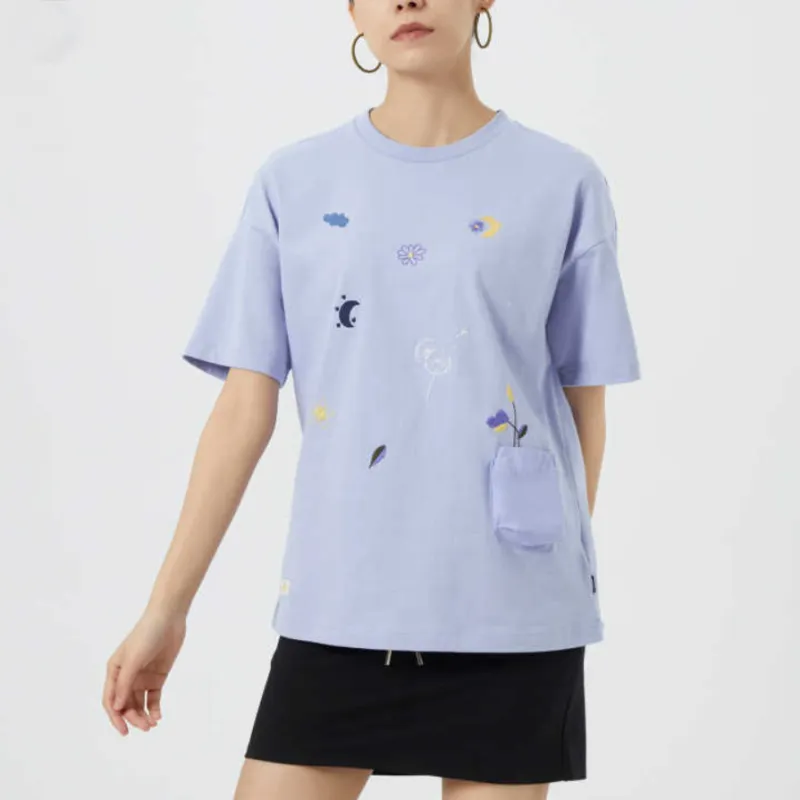 Converse Set in Sleeve T Shirt Women's Light Purple-2