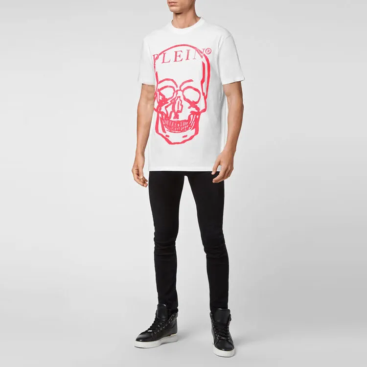 PHILIPP PLEIN T Shirts Unisex White Pink-6
